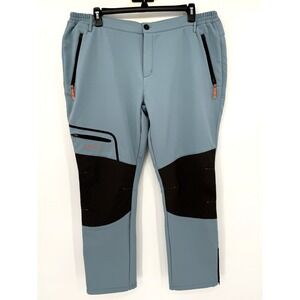 Postropaky Outdoor Snow Ski Pants Fleece Lined Blue Stretch Zip Ankle 22 Regular